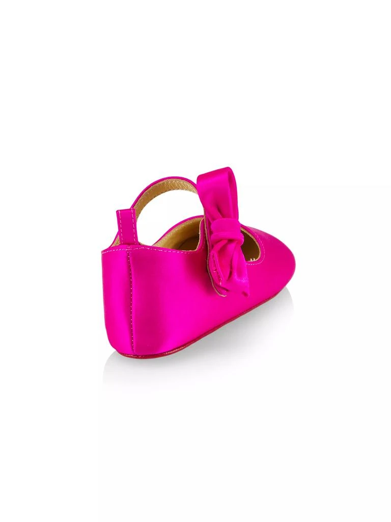 商品Christian Louboutin|Baby Girl's Lou Babe Silk & Leather Ballet Flats,价格¥2211,第2张图片详细描述
