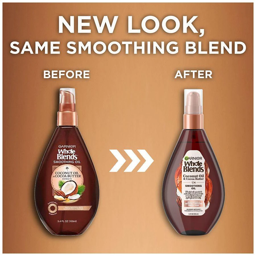 商品Garnier Whole Blends|Smoothing Oil with Coconut Oil & Cocoa Butter Extracts,价格¥66,第3张图片详细描述