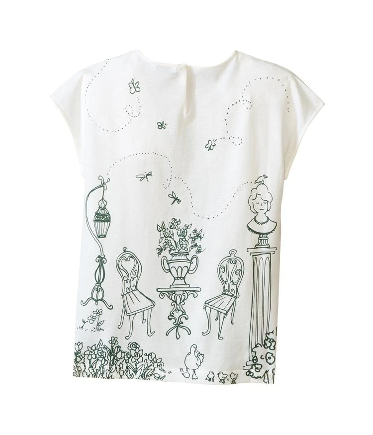 商品Dolce & Gabbana|大童Dolce & Gabbana Kids Botanical Garden Fountain T-Shirt (Big Kids),价格¥834,第2张图片详细描述