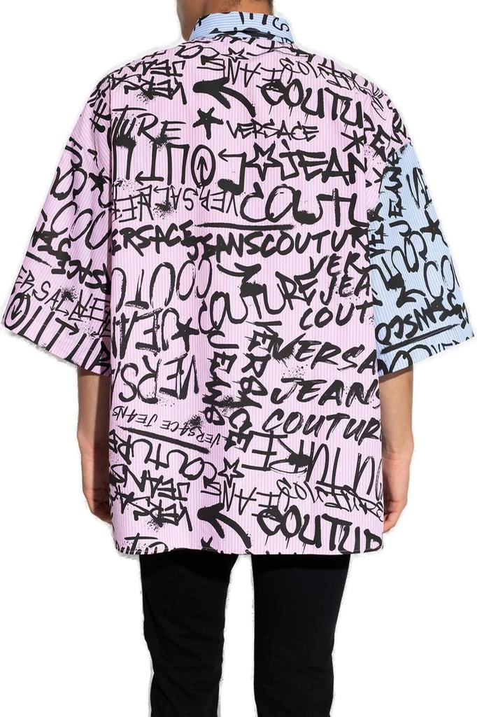 商品Versace|Versace Jeans Couture Graffiti Print Short-Sleeved Shirt,价格¥1710,第3张图片详细描述