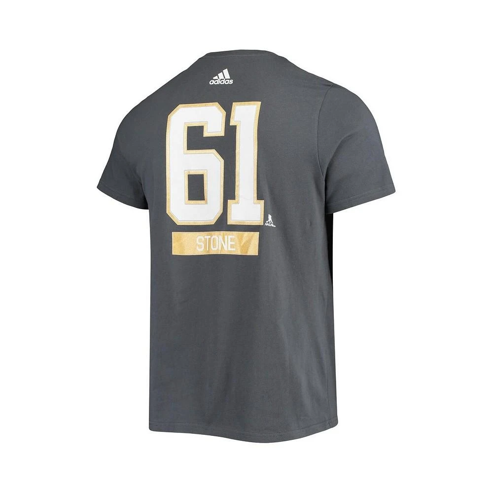 商品Adidas|Men's Mark Stone Gray Vegas Golden Knights Player Name and Number T-shirt,价格¥188,第3张图片详细描述