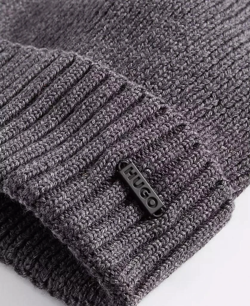 商品Hugo Boss|Men's Xucy Wool Logo Cuffed Beanie, Created for Macy's,价格¥590,第2张图片详细描述