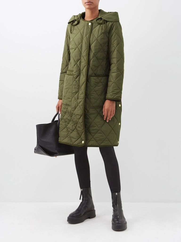 商品Burberry|Diamond-quilted shell hooded parka,价格¥13064,第2张图片详细描述