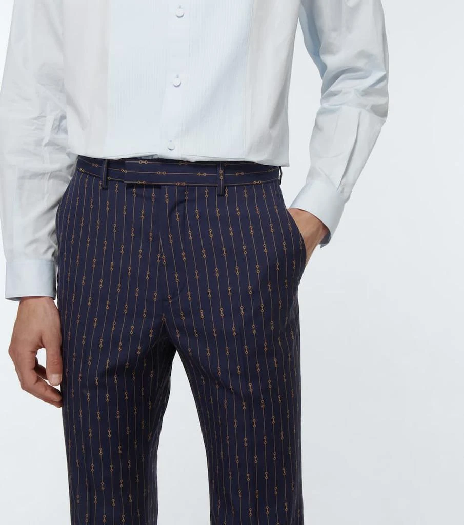 商品Gucci|Horsebit straight wool suit pants,价格¥10459,第5张图片详细描述