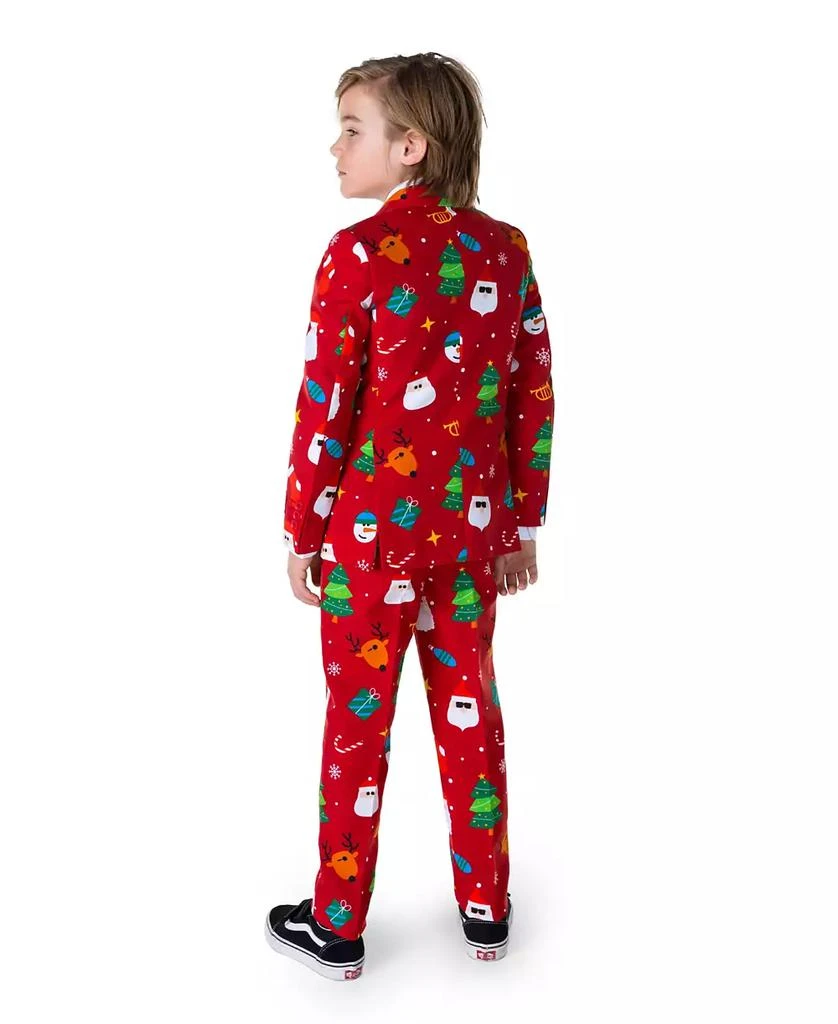 商品OppoSuits|Big Boys Festivity Christmas Party Outfit Including Blazer, Pants and Tie Suit Set,价格¥599,第2张图片详细描述