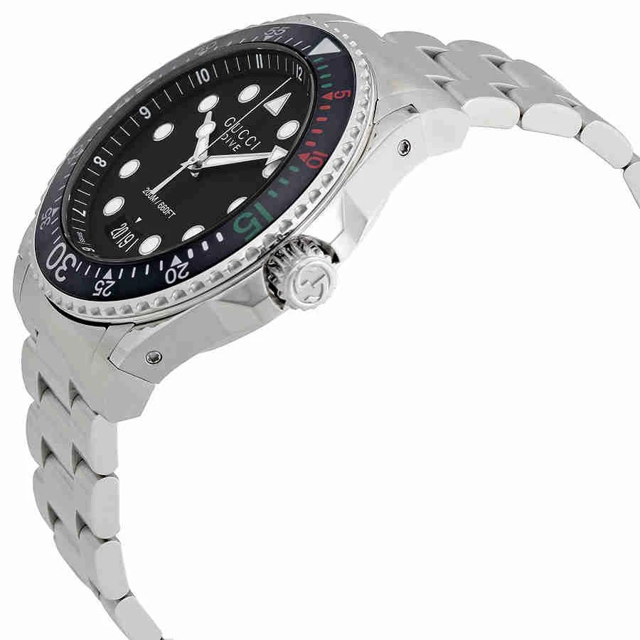 商品Gucci|Dive XL Black Dial Stainless Steel Men's Watch YA136208,价格¥7318,第2张图片详细描述