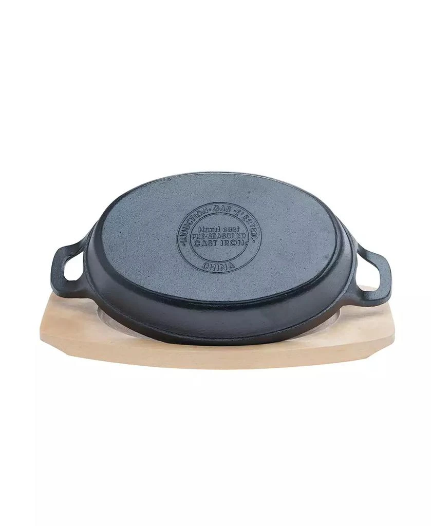 商品Basic Essentials|2 Piece Cast Iron Oval Sizzler Plate Set,价格¥226,第2张图片详细描述
