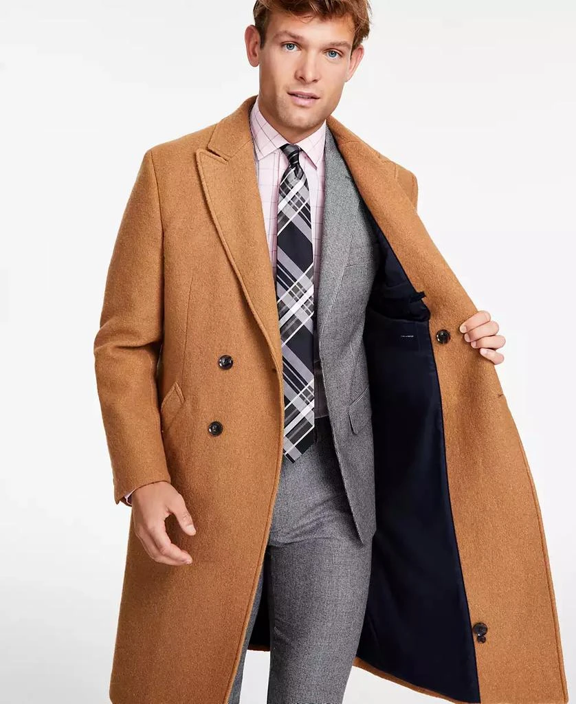 商品Tommy Hilfiger|Men's Modern-Fit Solid Double-Breasted Overcoat,价格¥1353,第4张图片详细描述