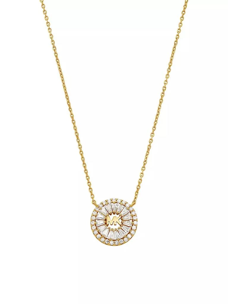 商品Michael Kors|14K Gold-Plated Sterling Silver Tapered Baguette And Pavé Pendant Necklace,价格¥1313,第2张图片详细描述