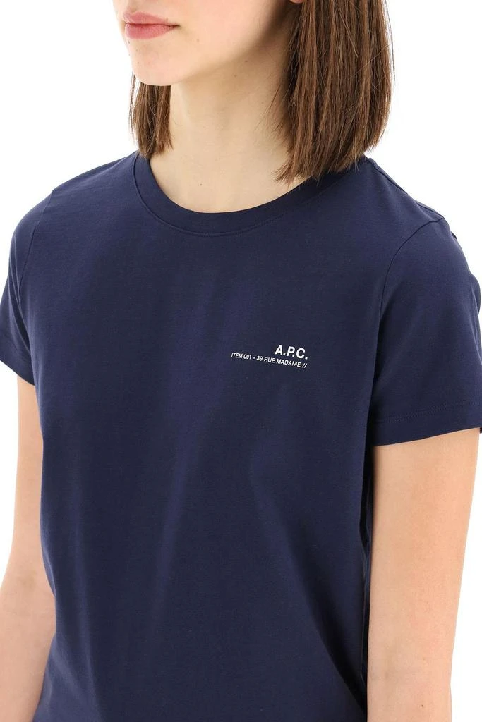 商品A.P.C.|ITEM 001 T-SHIRT WITH LOGO PRINT,价格¥223,第5张图片详细描述