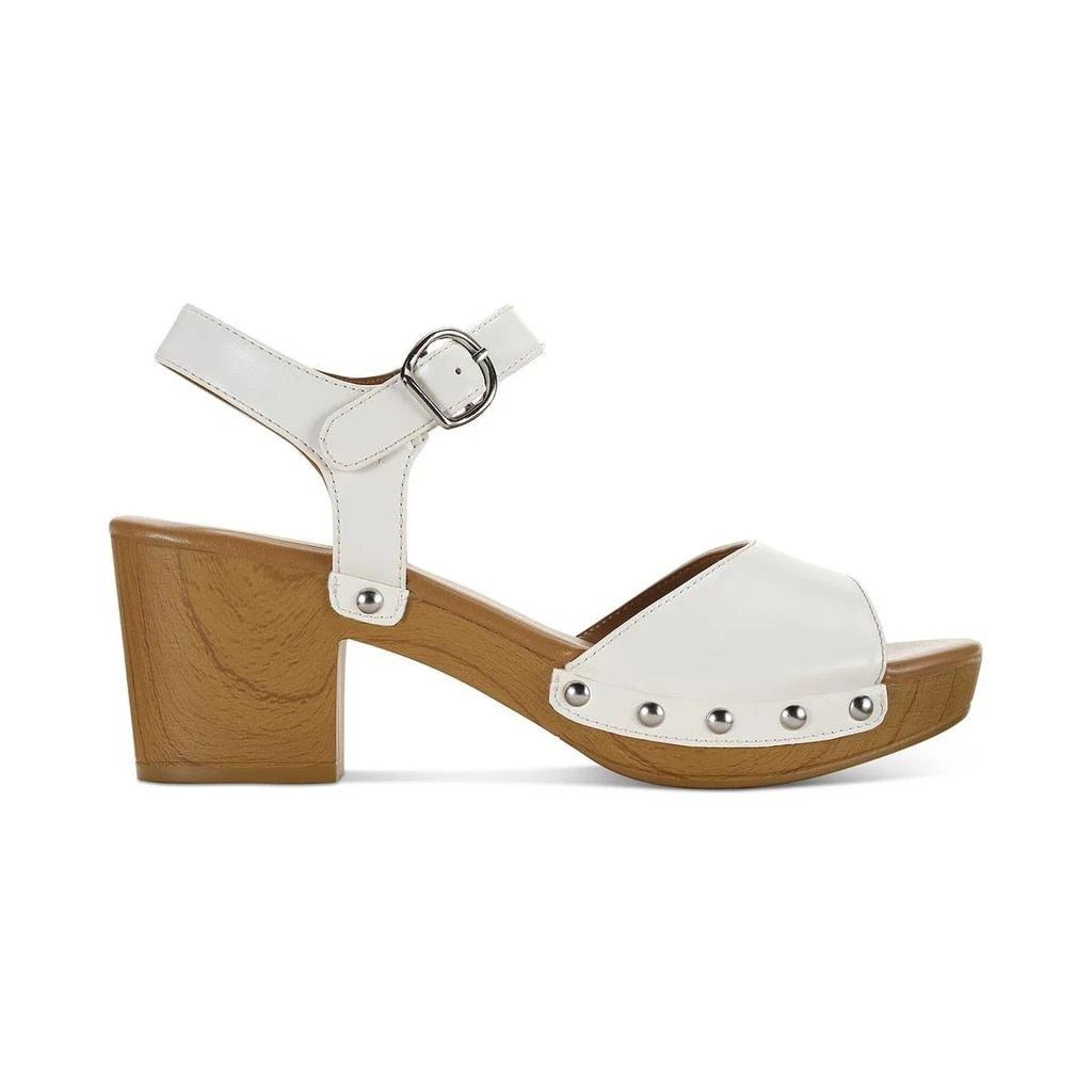 商品Style & Co|Style & Co. Womens Anddreas Faux Leather Clog Heel Sandals,价格¥69,第4张图片详细描述