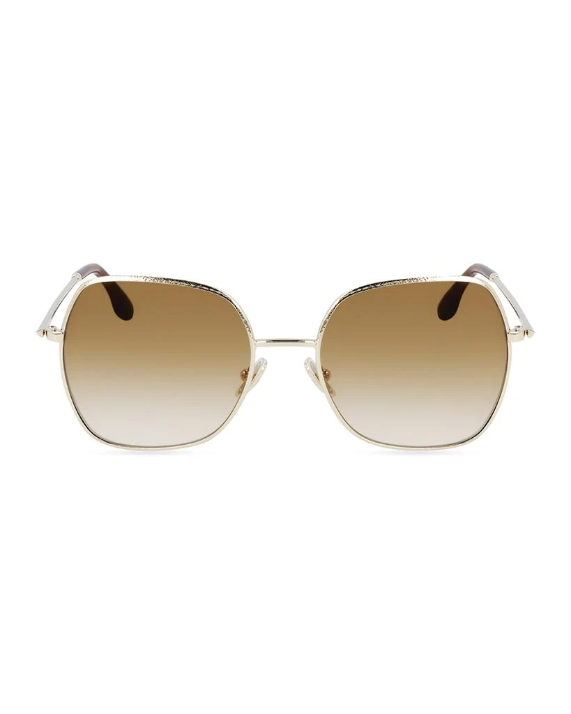 商品Victoria Beckham|Oversized Square Hammered Metal Sunglasses,价格¥3301,第2张图片详细描述