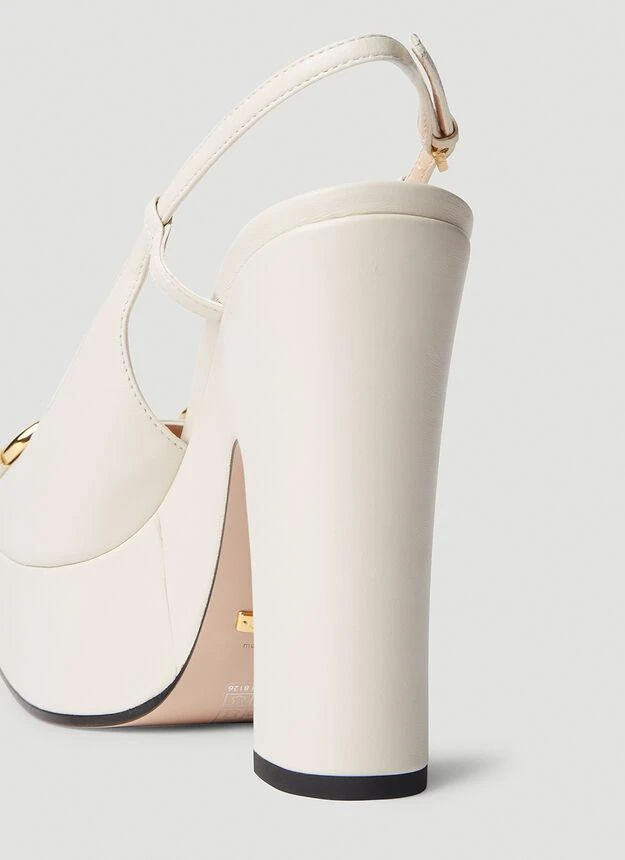 商品Gucci|Horsebit High Heel Shoes in Cream,价格¥8584,第5张图片详细描述
