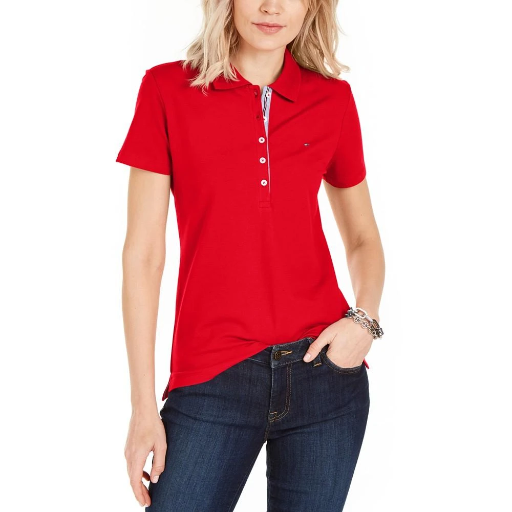 Tommy Hilfiger Women's Solid Short-Sleeve Polo Top 1