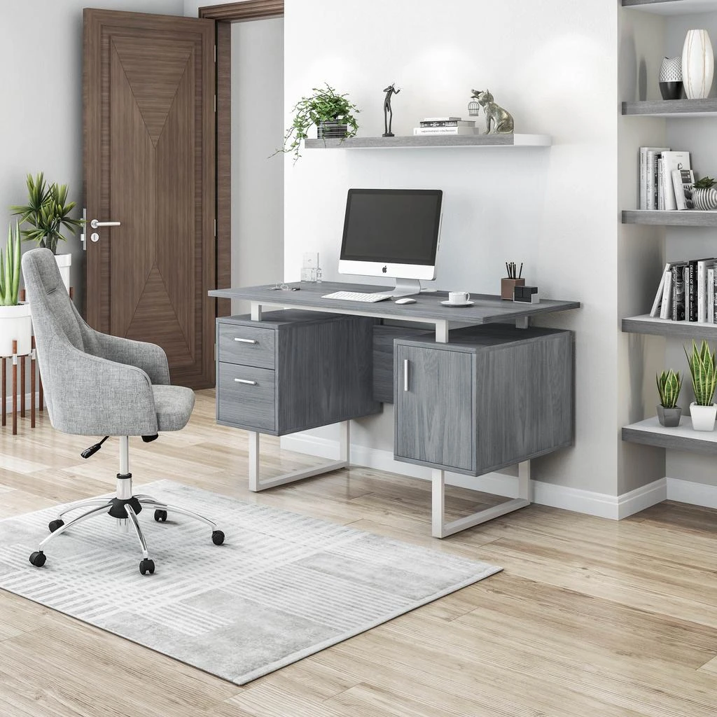 商品Streamdale Furniture|Streamdale Modern Office Desk With Storage,价格¥3044,第1张图片