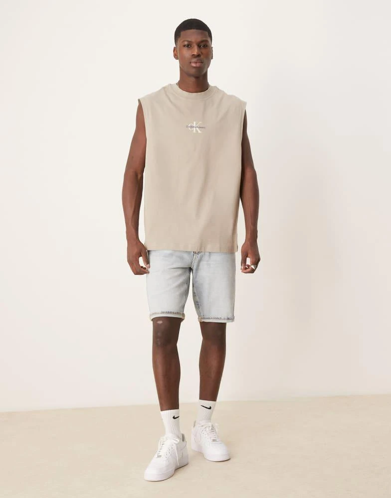 商品Calvin Klein|Calvin Klein Jeans monologo vest in stone,价格¥364,第4张图片详细描述