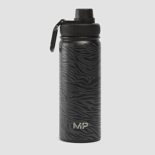 商品Myprotein|MP Zebra Printed Metal Water Bottle - Black/Graphite - 500ml,价格¥307,第1张图片