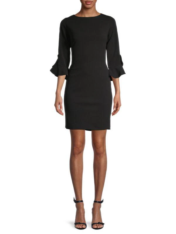 商品Karl Lagerfeld Paris|Ruffle-Cuff Sheath Dress,价格¥242,第1张图片