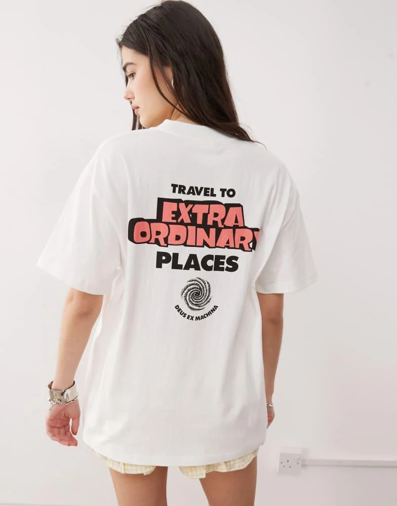 商品Deus|Deus Ex Machina celestial rod graphic t-shirt in white,价格¥389,第3张图片详细描述