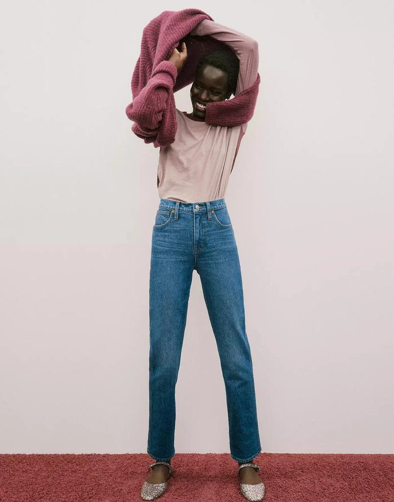 商品Madewell|Whisper Cotton Rib-Crewneck Long-Sleeve Tee in Colorblock,价格¥119,第1张图片
