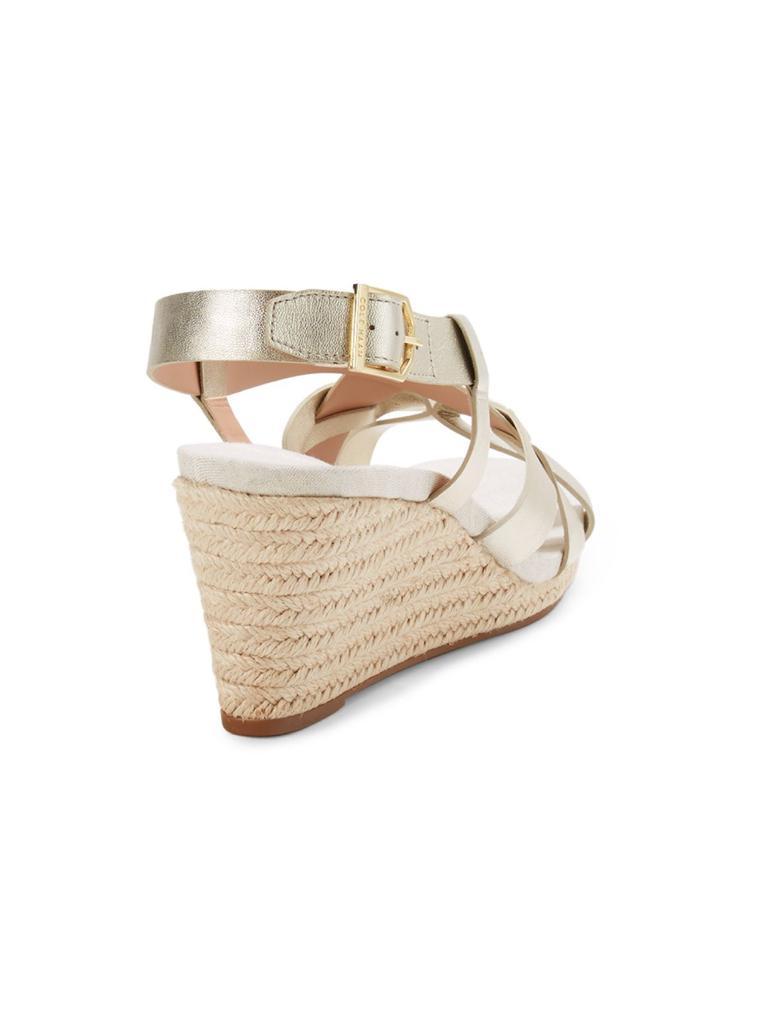 商品Cole Haan|Metallic Strappy Espadrille Wedge Sandals,价格¥477,第5张图片详细描述