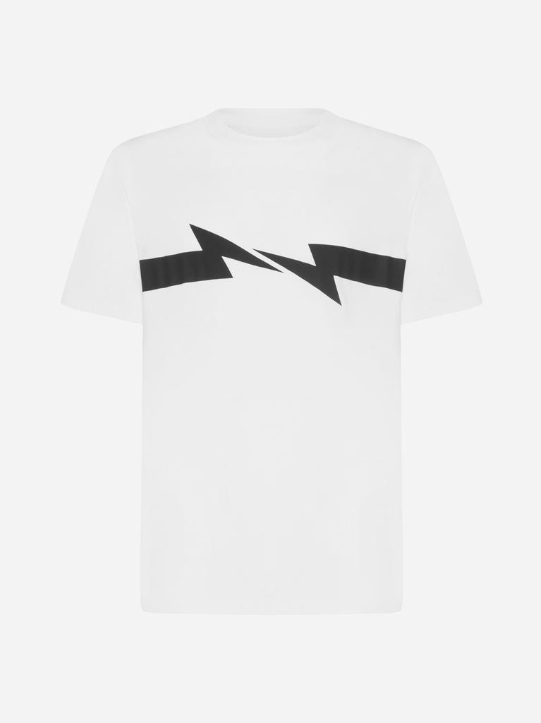 商品Neil Barrett|Horizontal Bolt cotton t-shirt,价格¥1538,第1张图片