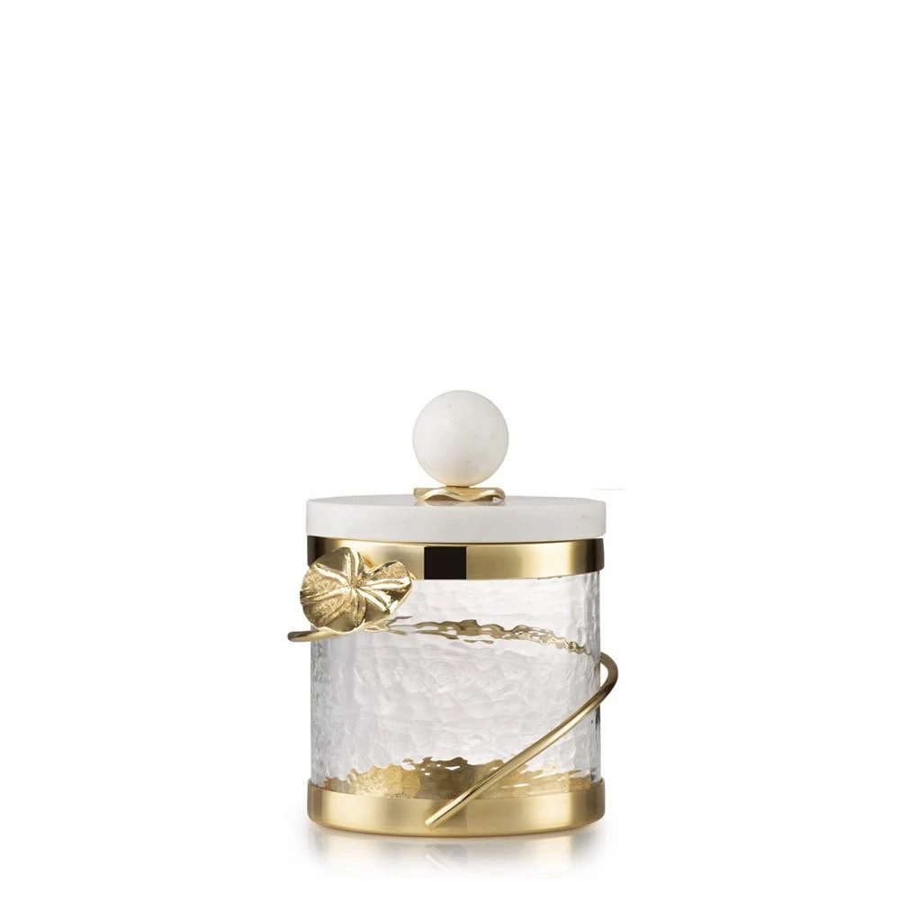 商品Classic Touch|Glass Canister with Heart Detail and Marble Lid or Ball Knob Set, 2 Piece,价格¥246,第1张图片