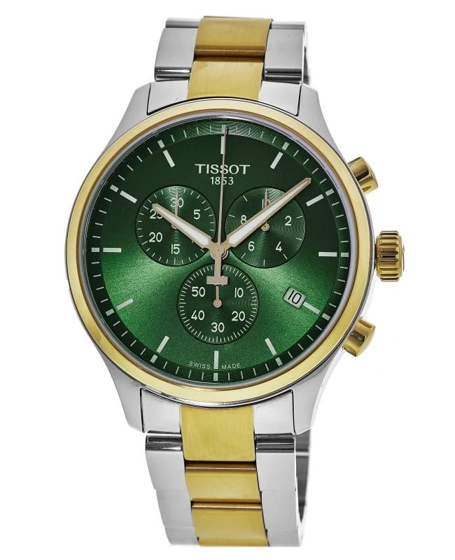 商品Tissot|Tissot Chrono XL Classic Green Dial Two-Tone Steel Men's Watch T116.617.22.091.00,价格¥2992,第1张图片