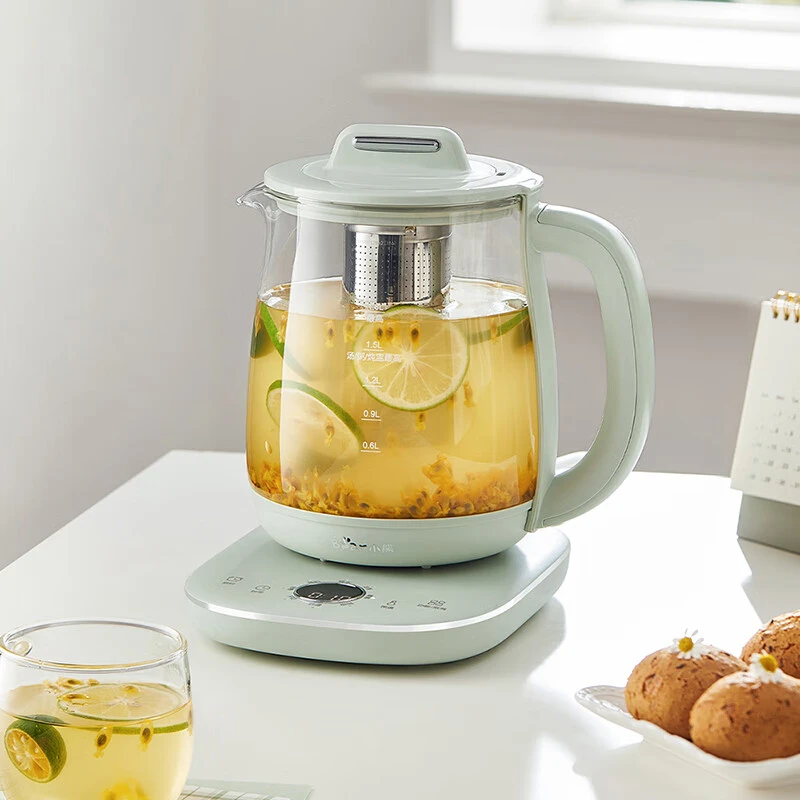 商品[国内直发] Bear|小熊（Bear）小熊（Bear） 养生壶煮茶壶花茶壶煎药壶全自动家用玻璃一体1.8升电热水壶保温 YSH-B18P1,价格¥423,第1张图片