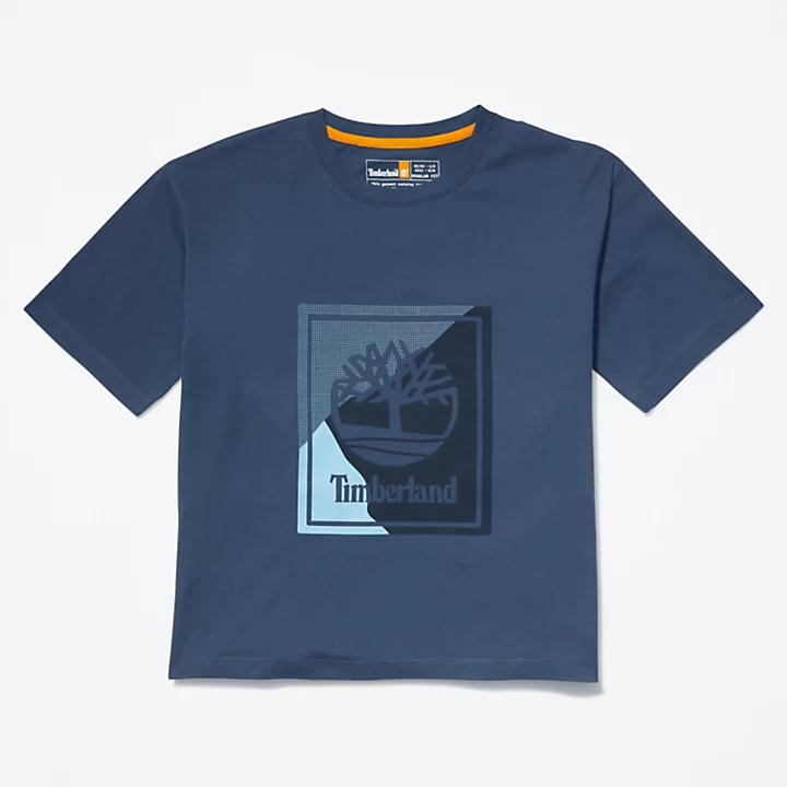 Logo Graphic T-Shirt for Women in Blue商品第6张图片规格展示