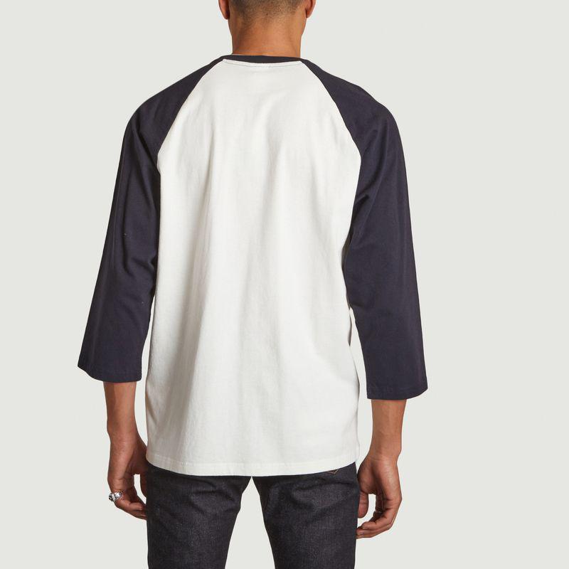 Joey 3/4 sleeve T-shirt Navy offwhite Nudie Jeans商品第3张图片规格展示