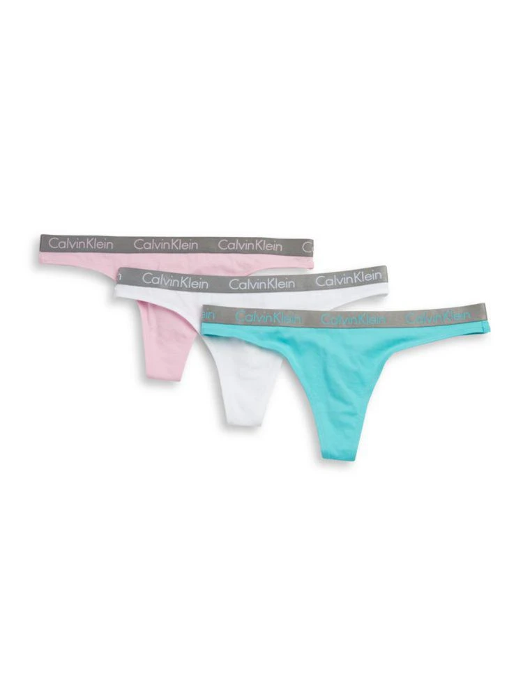 商品Calvin Klein|Radiant Cotton 3 Pack Thong,价格¥67,第1张图片