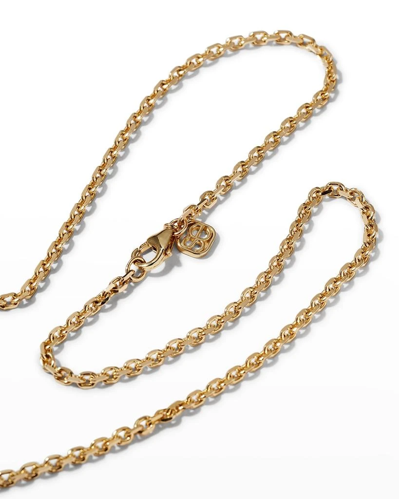 商品Sydney Evan|14k Yellow Gold Large Scalloped Dog Tag Charm Necklace,价格¥10336,第4张图片详细描述