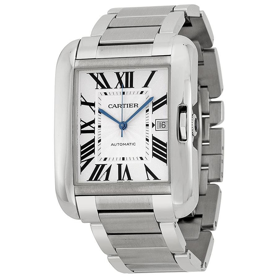 Pre-owned Cartier Tank Anglaise Silver Dial Mens Watch W5310008商品第1张图片规格展示