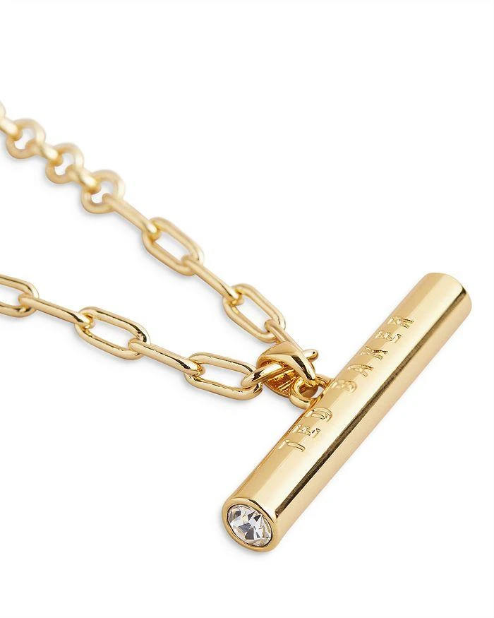 商品Ted Baker London|Tharaa Pavé Accent Bar Pendant Necklace in Gold Tone, 18"-20",价格¥337,第2张图片详细描述