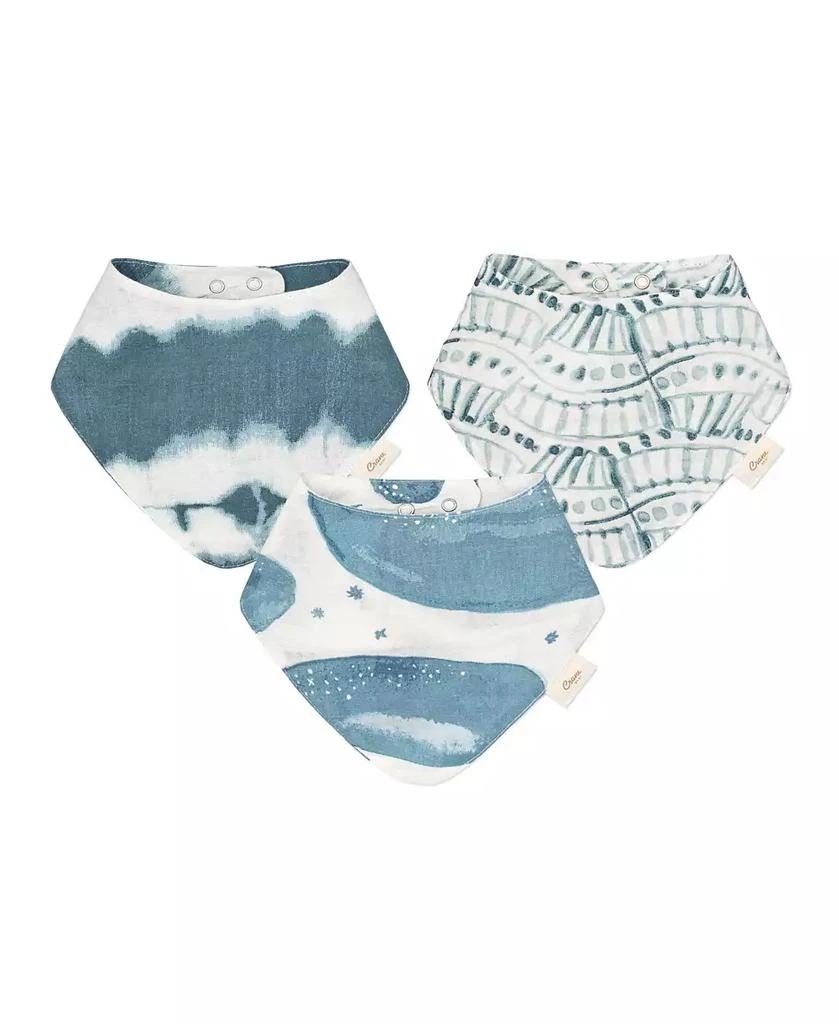 商品Crane Baby|Baby Boys Caspian Muslin Bibs, 3 Piece Set,价格¥225,第1张图片