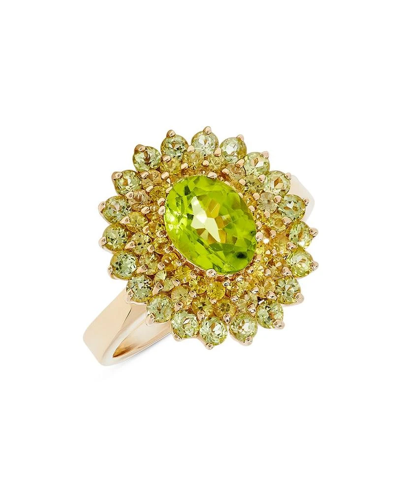 商品Bloomingdale's|Peridot Flower Ring in 14K Yellow Gold,价格¥8946,第1张图片详细描述