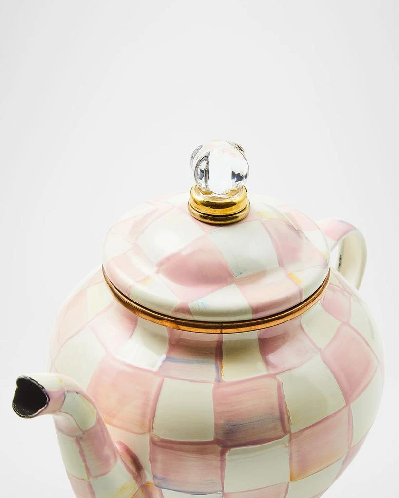 商品MacKenzie-Childs|Rosy Check Enamel Teapot, 4 Cup,价格¥1008,第3张图片详细描述