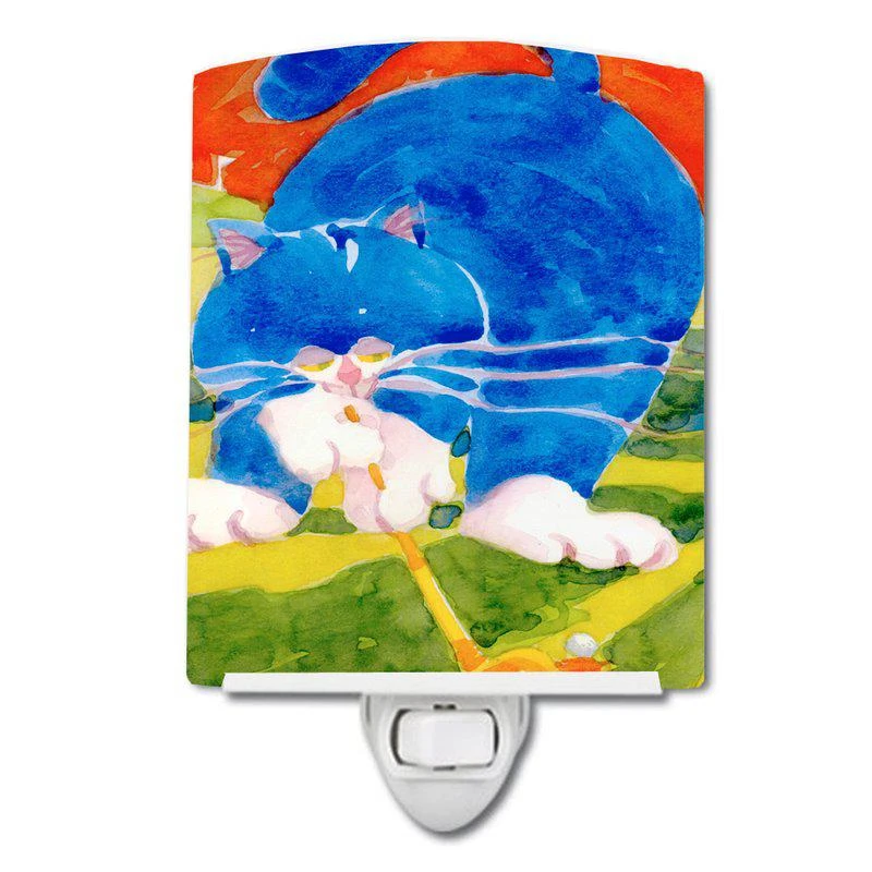 商品Caroline's Treasures|Big Blue the Cat Golfer Ceramic Night Light,价格¥204,第1张图片