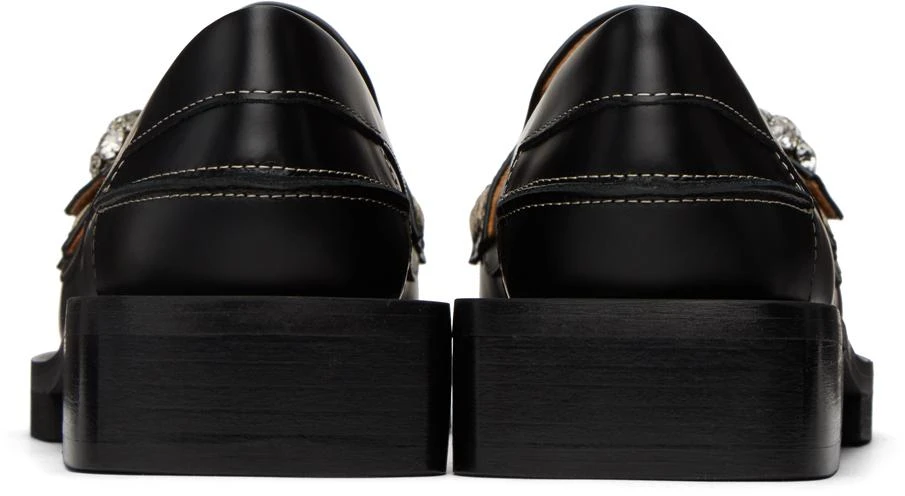 商品Ganni|Black Leather Loafers,价格¥1772,第2张图片详细描述