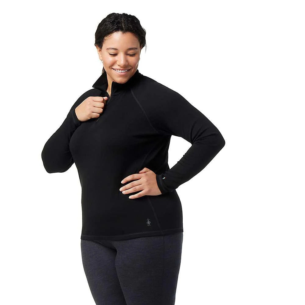 商品SmartWool|Smartwool Women's Classic Thermal Merino Base Layer 1/4 Zip Top - Plus,价格¥988,第4张图片详细描述