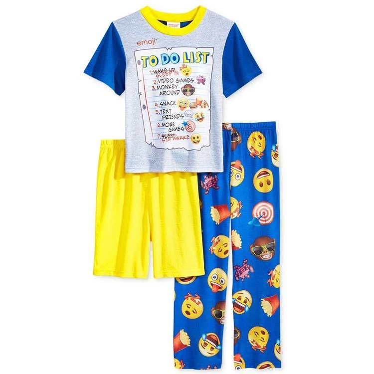 商品Emoji|大/小童3-Pc. To Do List Pajama Set, Little Boys (2-7) & Big Boys (8-20),价格¥72,第2张图片详细描述