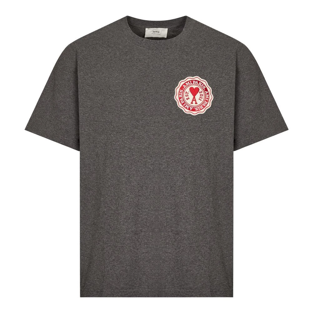 商品AMI|Ami Paris France Patch T-Shirt - Heather Grey,价格¥575,第1张图片