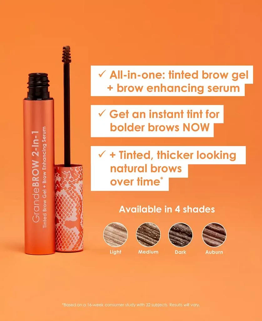 商品Grande Cosmetics|GrandeBROW 2-In-1 Tinted Brow Gel + Brow Enhancing Serum,价格¥285,第2张图片详细描述