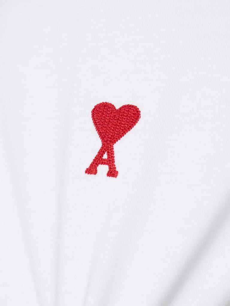 商品AMI|Embroidered Logo Cotton Jersey T-shirt,价格¥1337,第3张图片详细描述