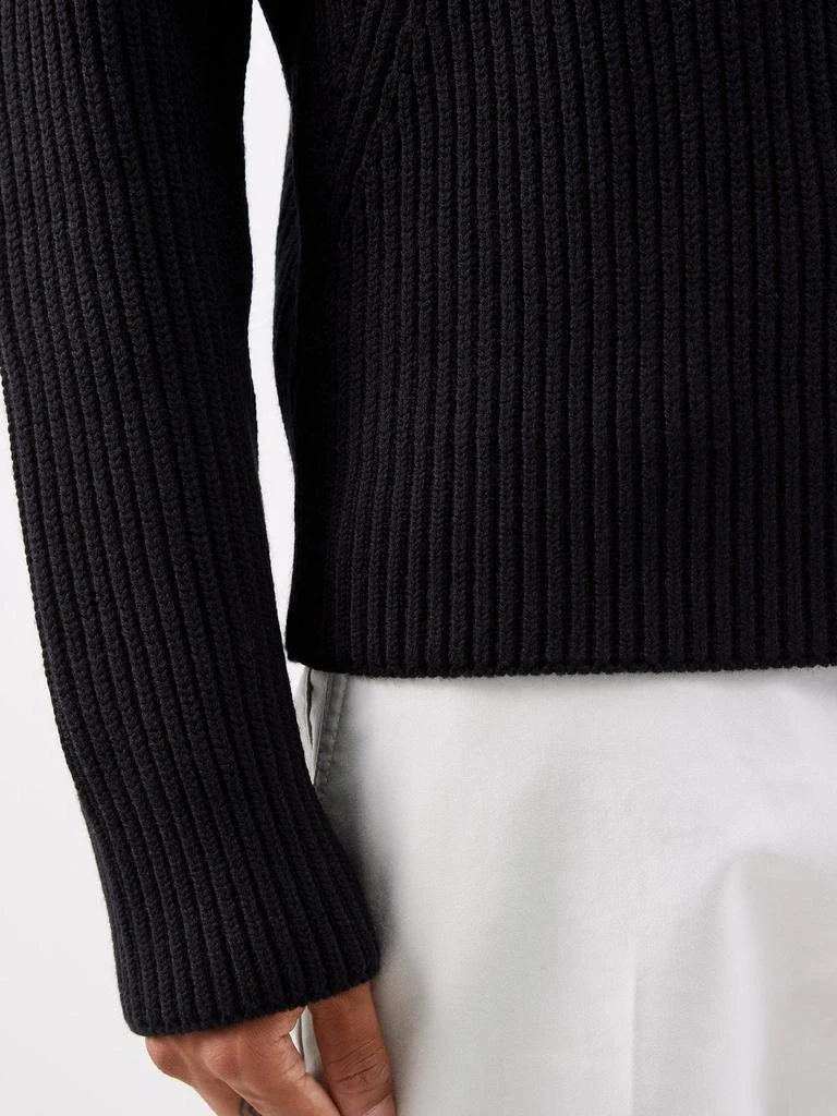 商品Zegna|Crew-neck ribbed wool sweater,价格¥4439,第4张图片详细描述