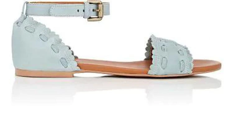 商品See by Chloé|Scalloped-Detail Leather Sandals,价格¥968,第1张图片