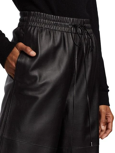 Wide-Leg Leather Culottes 商品