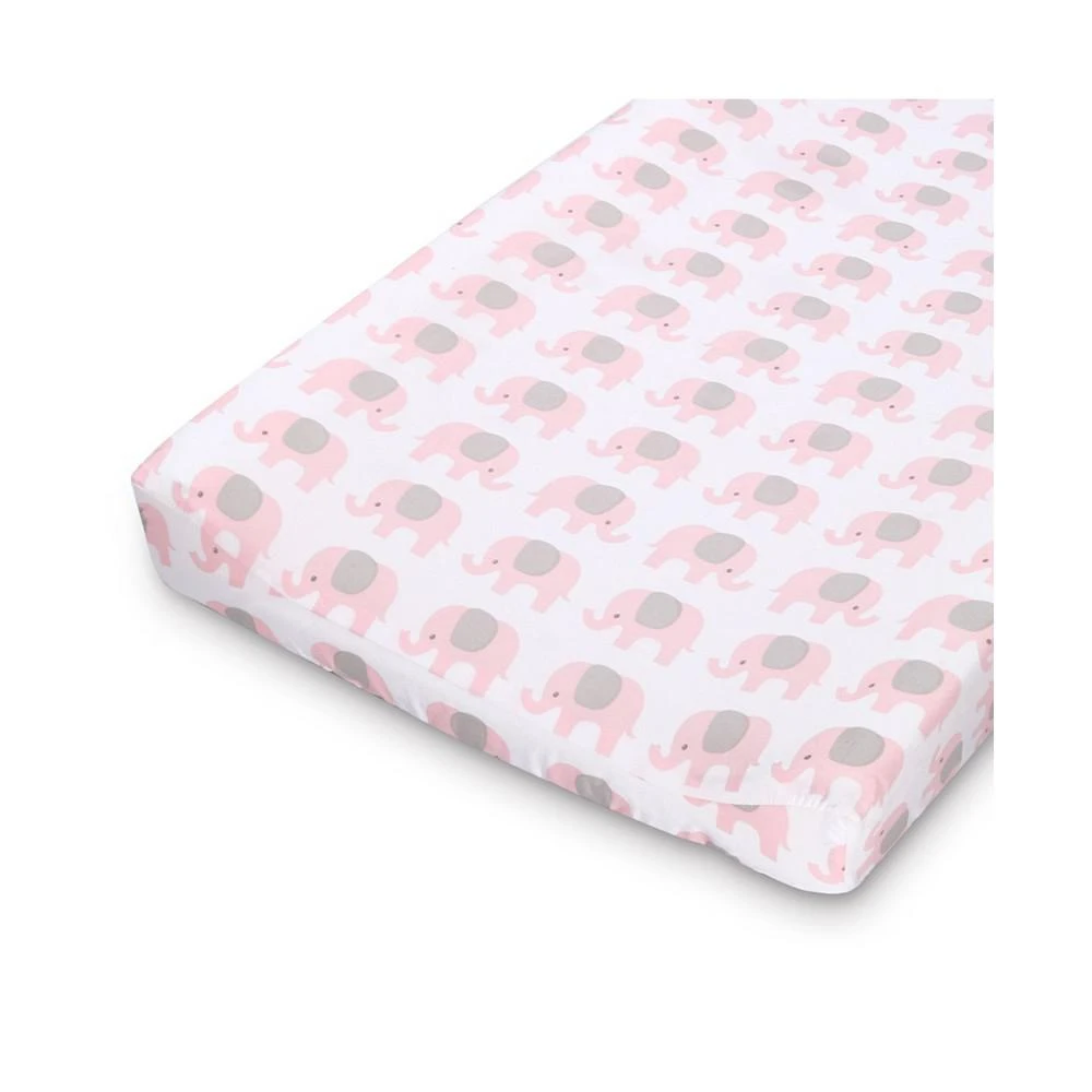 商品The Peanutshell|2 Pack Changing Pad Cover, Elephants and Hearts,价格¥335,第3张图片详细描述