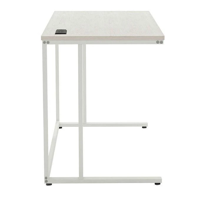 商品Sparrow & Wren|Wright Light Oak and White Writing Desk with USB Ports,价格¥3249,第4张图片详细描述